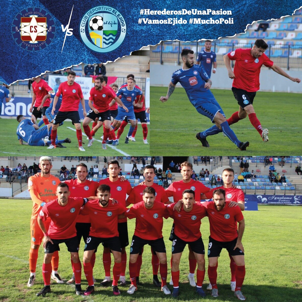 El CD El Ejido empata en Puertollano en un partido competido y polémico