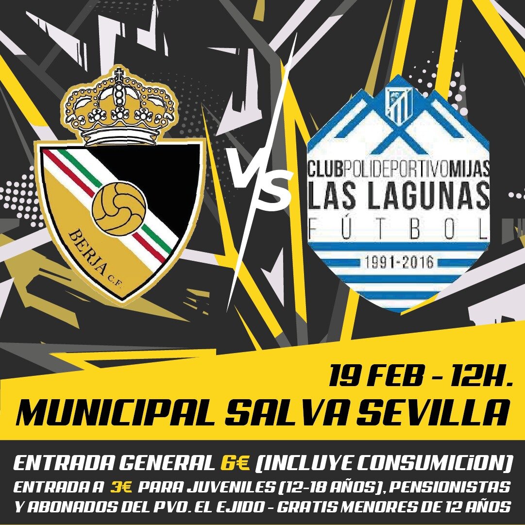 El Berja CF recibe este domingo al Mijas Las Lagunas
