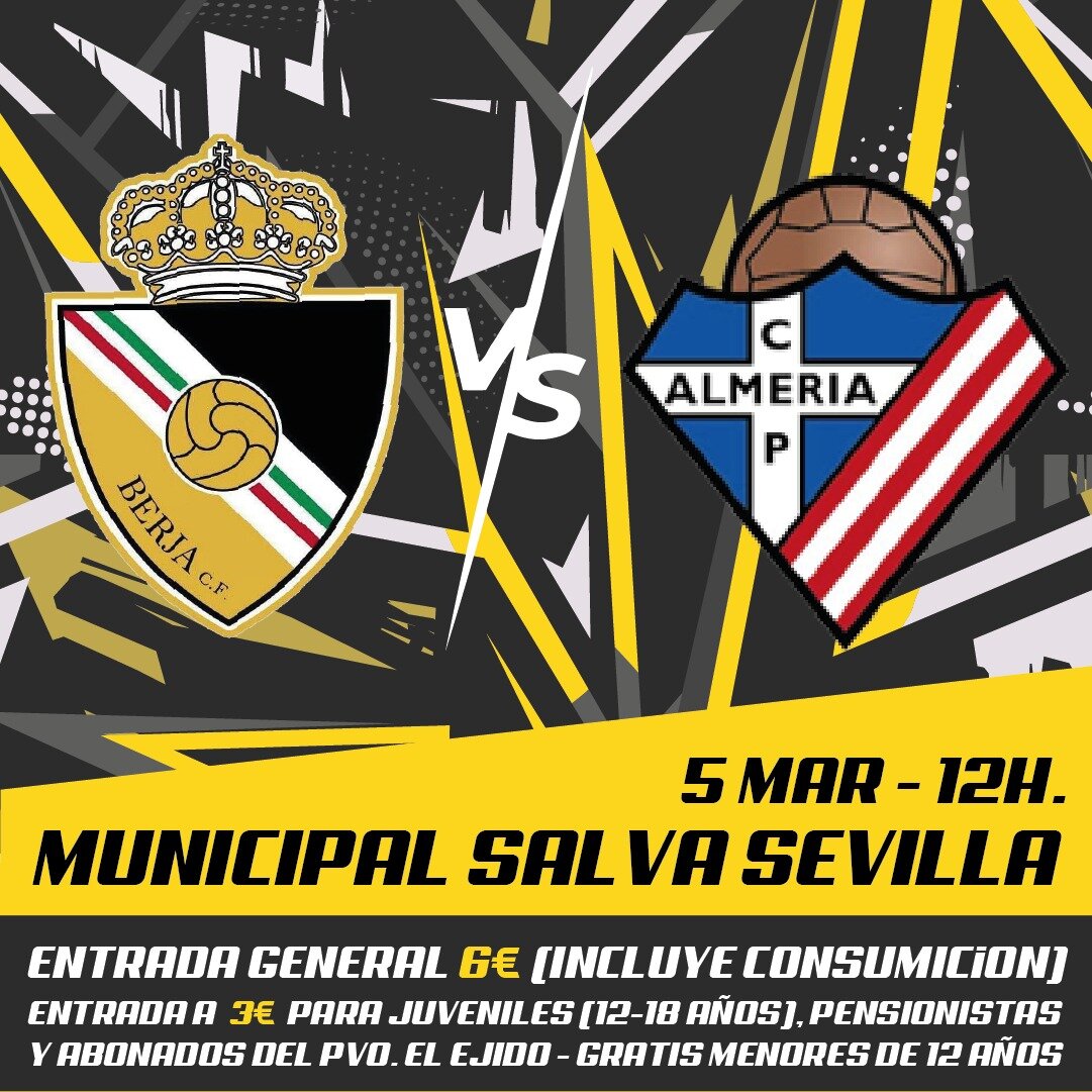 Choque de trenes este domingo en el derbi entre Berja y Poli Almería